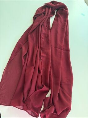 NWT chiffon Burgundy Chiffon Scarf shawl wrap